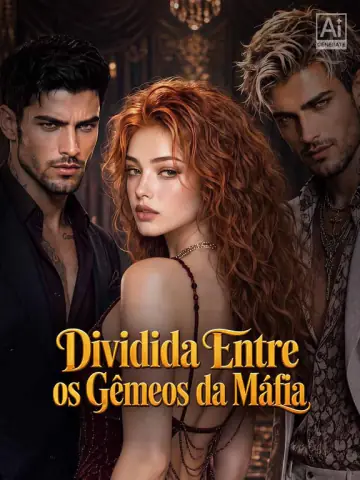 Capa da novela Dividida Entre os Gêmeos da Máfia